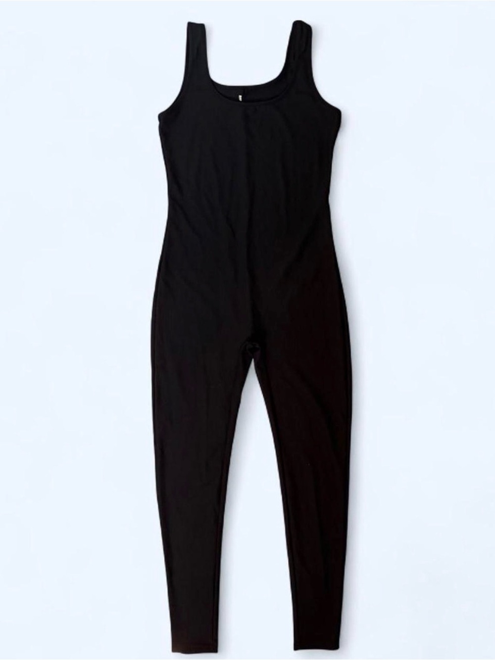 Black Sleeveless Scoop-Neck Jumpsuit